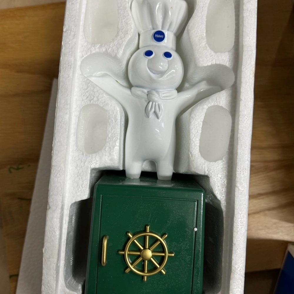 White pillsbury Doughboy bank